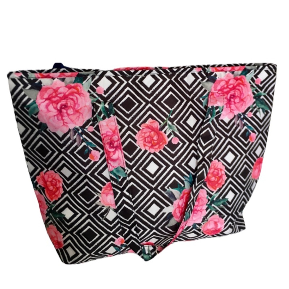 NWT Hugh Size Insulated Floral Zipper Tote. Multi-Function